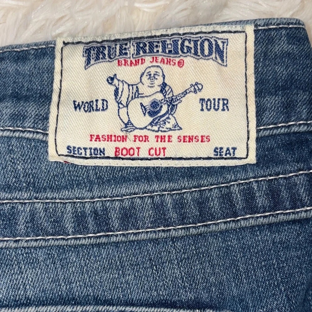 True Religion Bootcut Distressed with Rhinestones - Picture 5 of 6